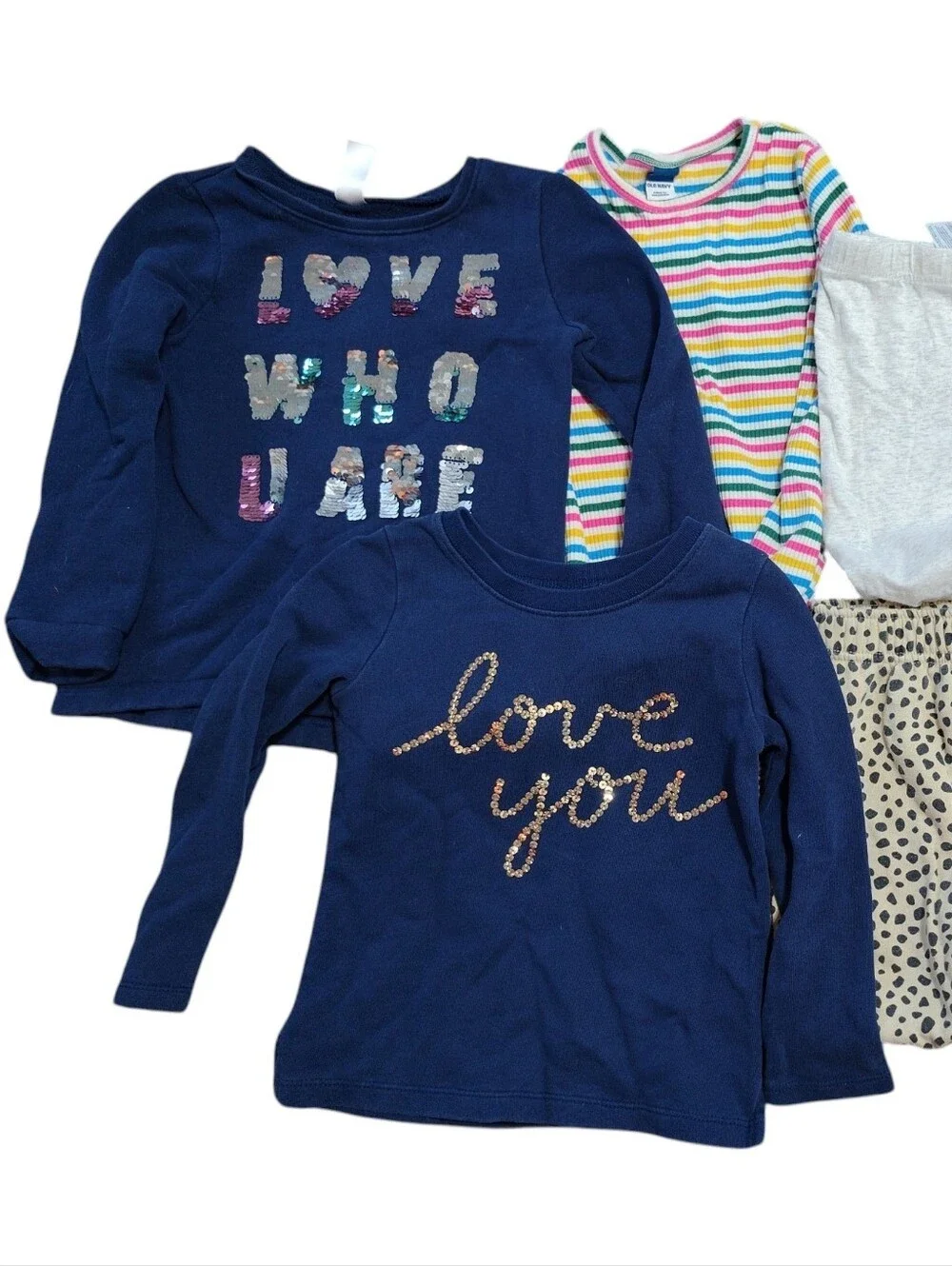 Girls Clothing Lot 4T 4 5 Carters Old Navy Nike Sweatshirts Leggings 7pc